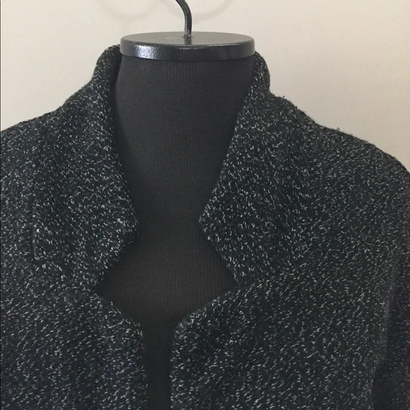 XS cardigan coat jacket marled grey pockets EUC - Picture 2 of 15